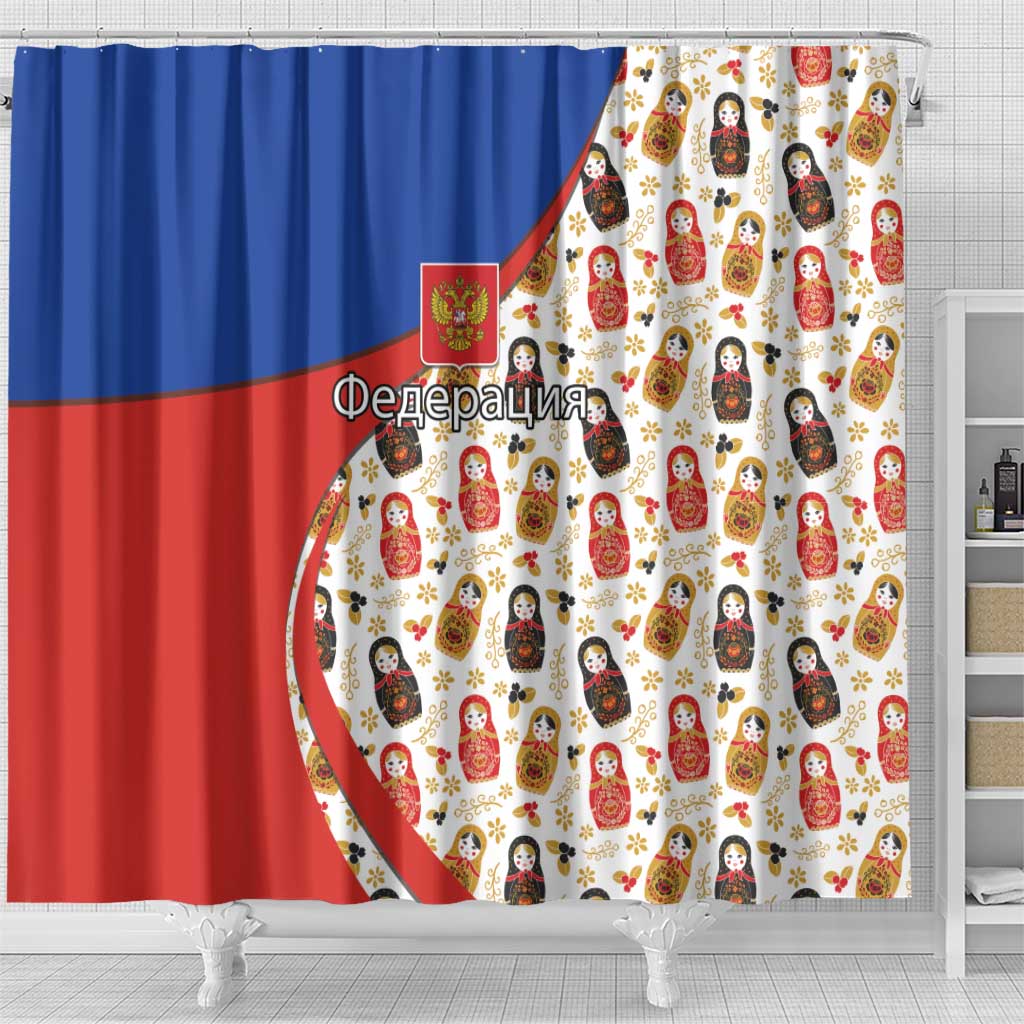 Russian Doll Shower Curtain Flag Color Style No1 - Wonder Print Shop