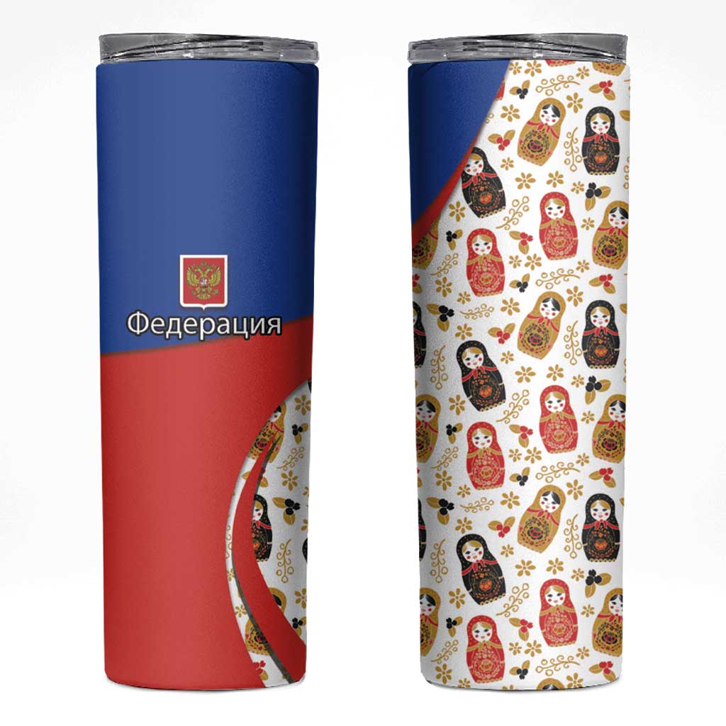 Russian Doll Skinny Tumbler Flag Color Style No1 - Wonder Print Shop