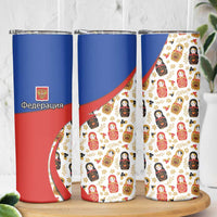 Russian Doll Skinny Tumbler Flag Color Style No1 - Wonder Print Shop