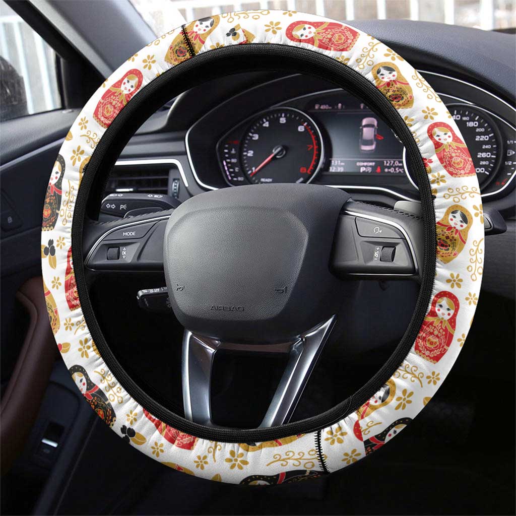 Russian Doll Steering Wheel Cover Flag Color Style No1 - Wonder Print Shop