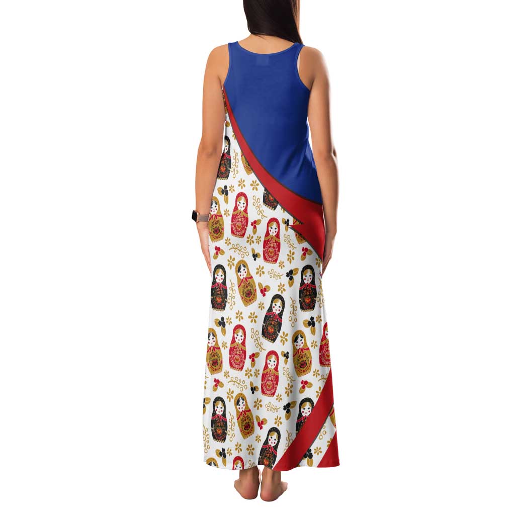 Russian Doll Tank Maxi Dress Flag Color Style No1 - Wonder Print Shop