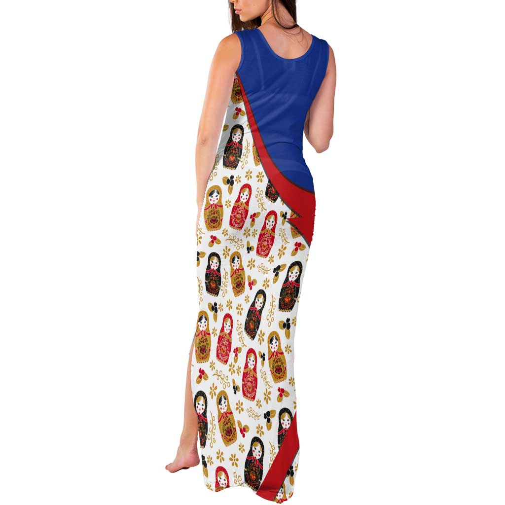 Russian Doll Tank Maxi Dress Flag Color Style No1 - Wonder Print Shop