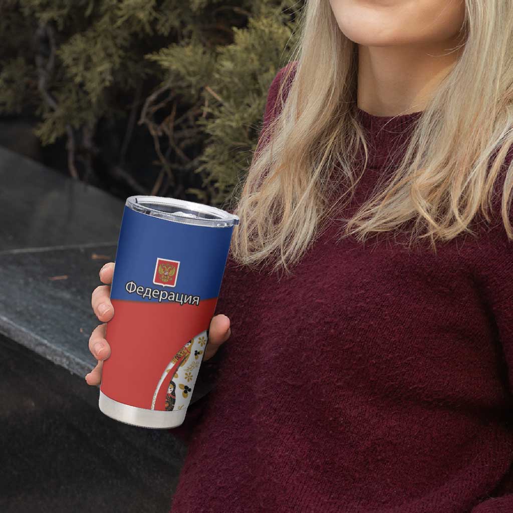 Russian Doll Tumbler Cup Flag Color Style No1 - Wonder Print Shop