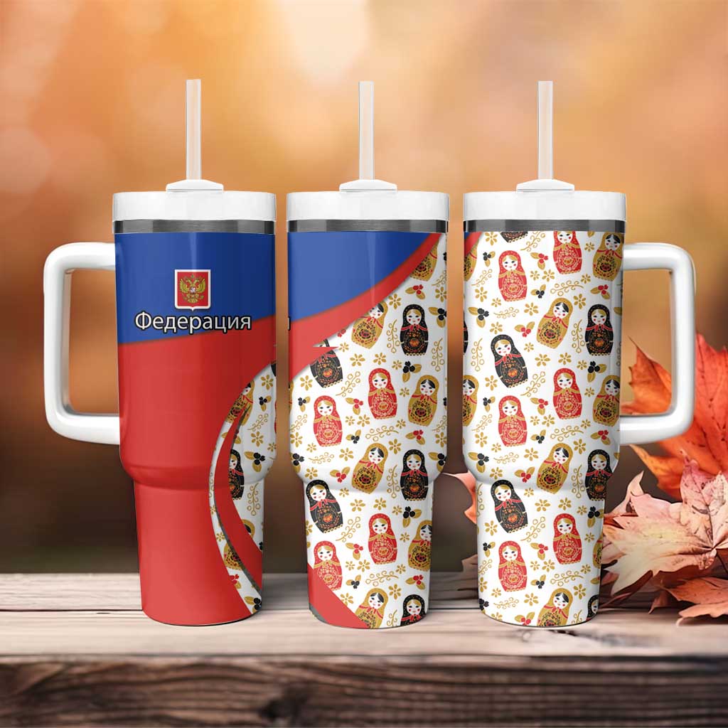 Russian Doll Tumbler With Handle Flag Color Style No1 - Wonder Print Shop