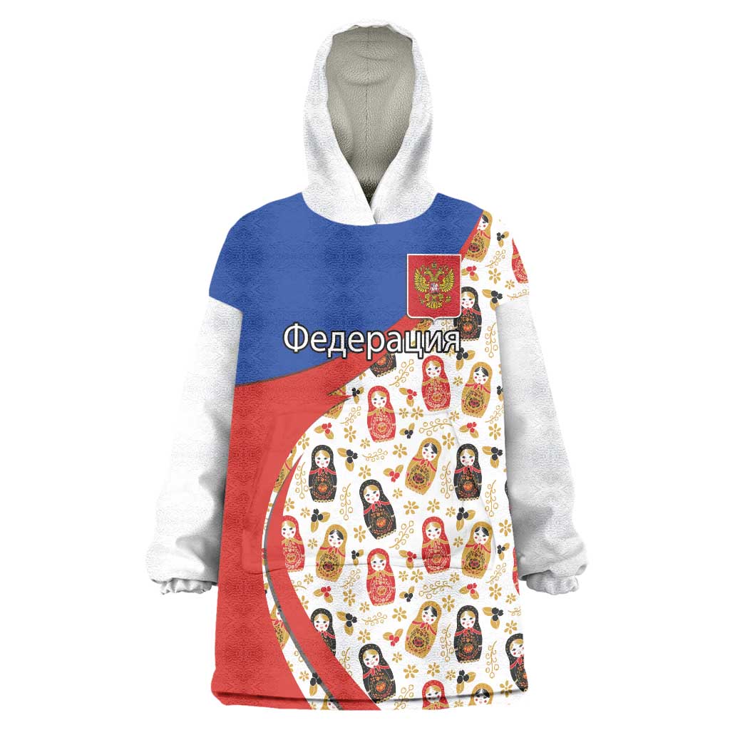 Russian Doll Wearable Blanket Hoodie Flag Color Style No1 - Wonder Print Shop