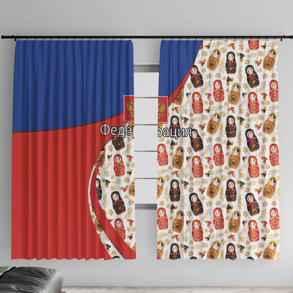 Russian Doll Window Curtain Flag Color Style No1 - Wonder Print Shop