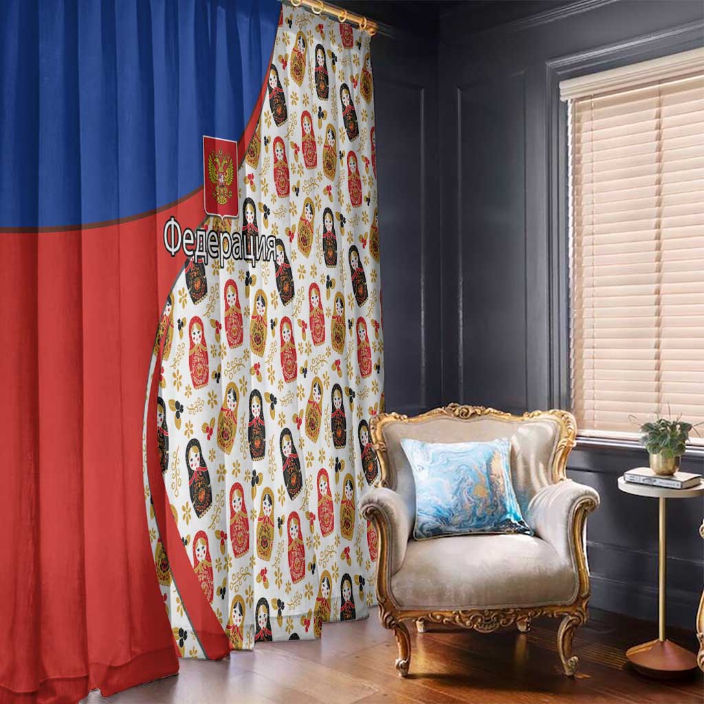 Russian Doll Window Curtain Flag Color Style No1 - Wonder Print Shop