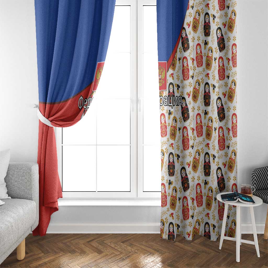 Russian Doll Window Curtain Flag Color Style No1 - Wonder Print Shop
