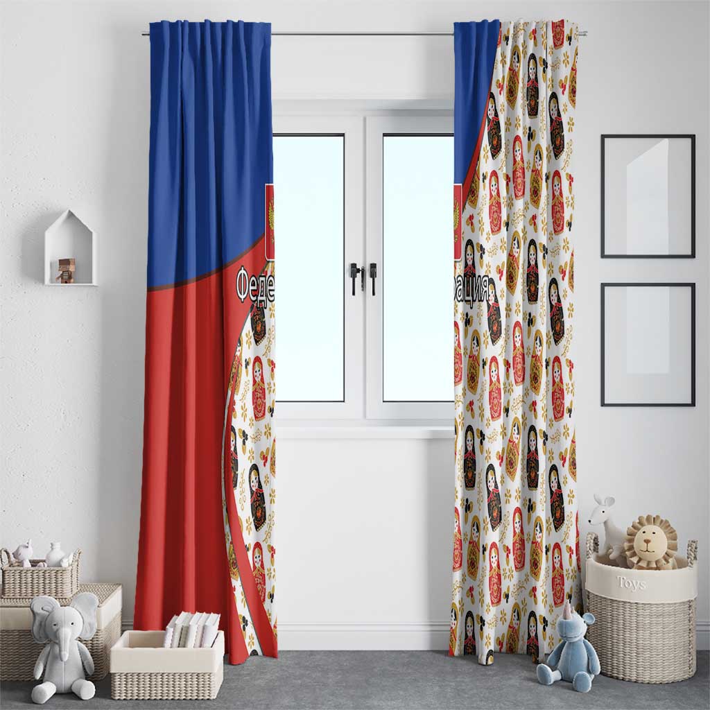 Russian Doll Window Curtain Flag Color Style No1 - Wonder Print Shop