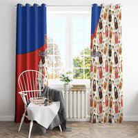 Russian Doll Window Curtain Flag Color Style No1 - Wonder Print Shop