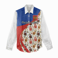 Russian Doll Women Casual Shirt Flag Color Style No1 - Wonder Print Shop