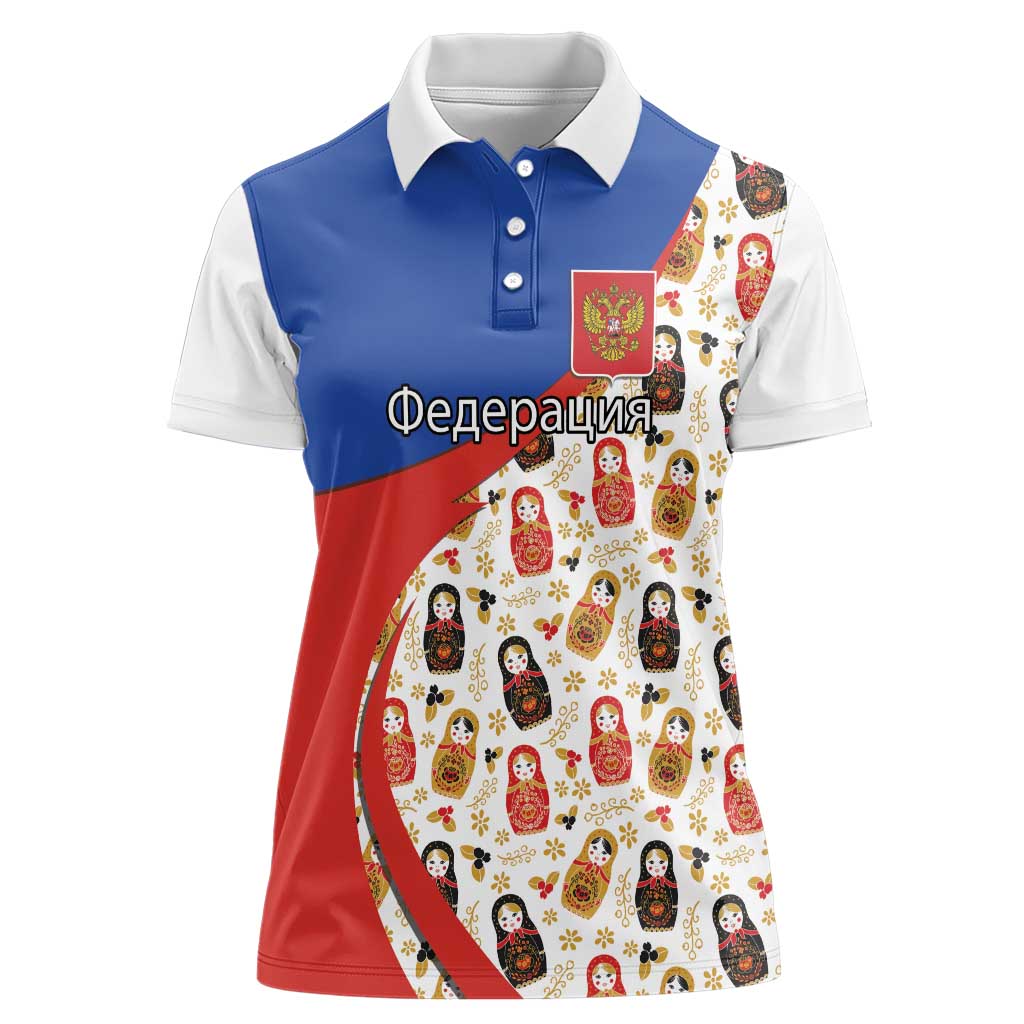 Russian Doll Women Polo Shirt Flag Color Style No1 - Wonder Print Shop