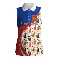 Russian Doll Women Sleeveless Polo Shirt Flag Color Style No1 - Wonder Print Shop
