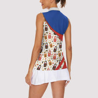 Russian Doll Women Sleeveless Polo Shirt Flag Color Style No1 - Wonder Print Shop