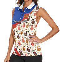 Russian Doll Women Sleeveless Polo Shirt Flag Color Style No1 - Wonder Print Shop