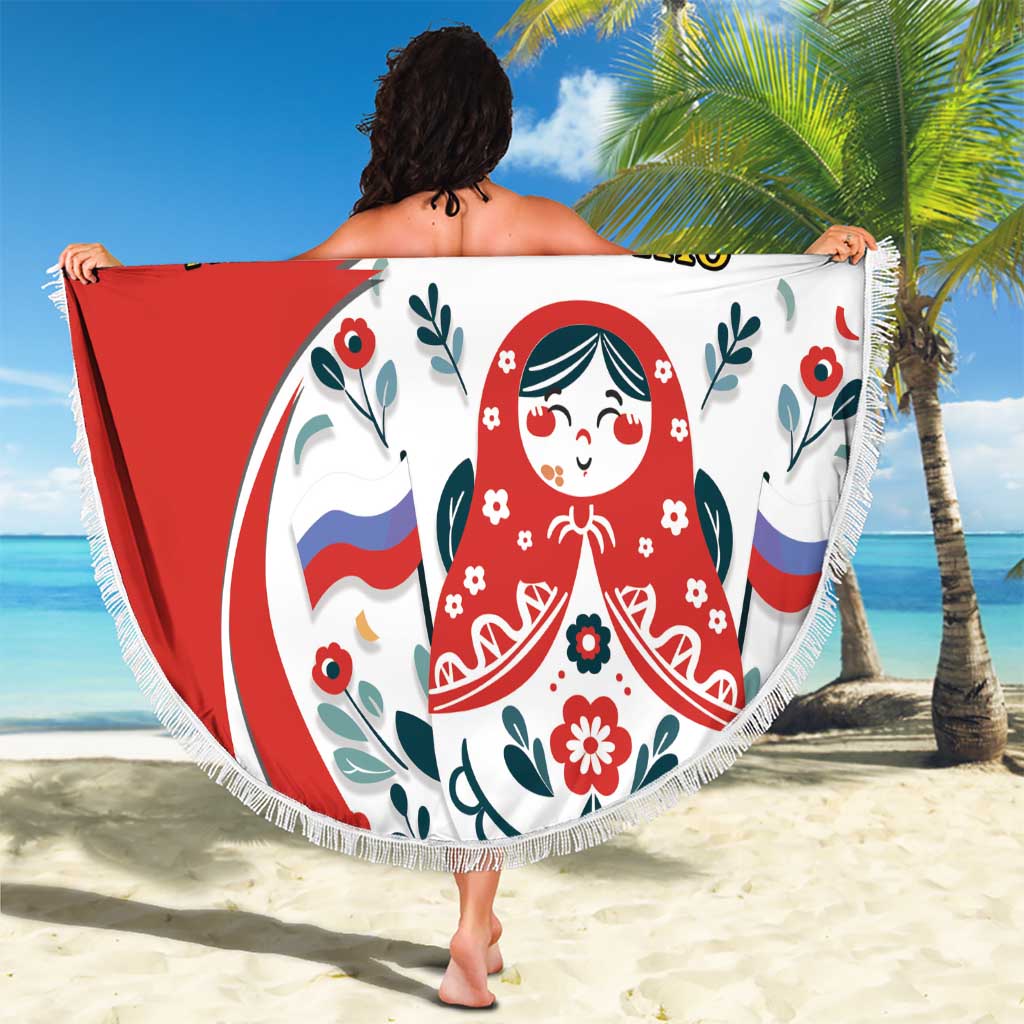 Matryoshka Doll Beach Blanket Flag Color Style No2 - Wonder Print Shop