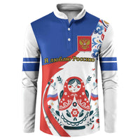 Matryoshka Doll Button Sweatshirt Flag Color Style No2 - Wonder Print Shop