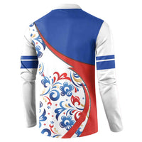 Matryoshka Doll Button Sweatshirt Flag Color Style No2 - Wonder Print Shop