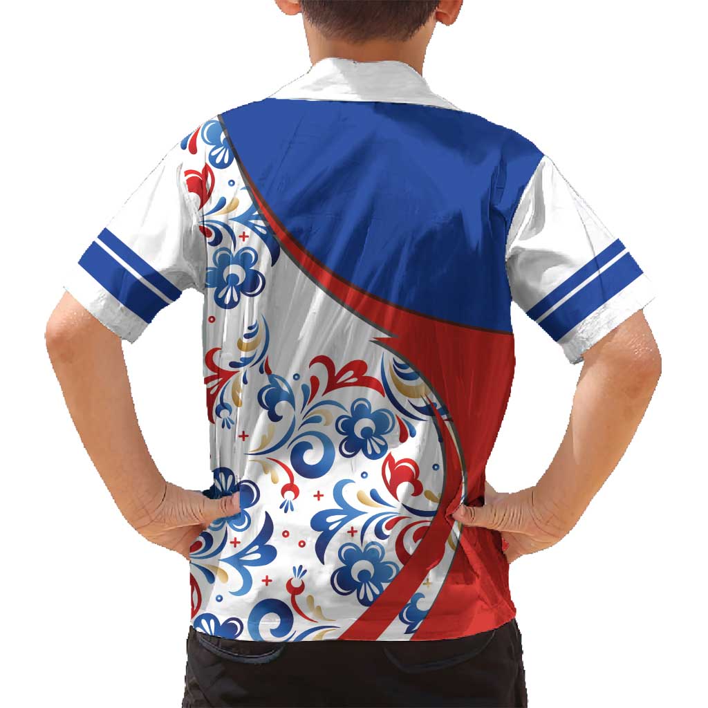 Matryoshka Doll Family Matching Long Sleeve Bodycon Dress and Hawaiian Shirt Flag Color Style No2 - Wonder Print Shop