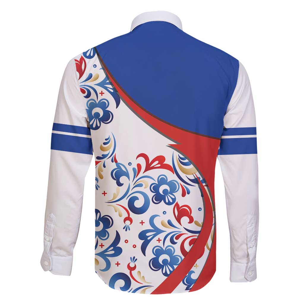 Matryoshka Doll Family Matching Long Sleeve Bodycon Dress and Hawaiian Shirt Flag Color Style No2 - Wonder Print Shop