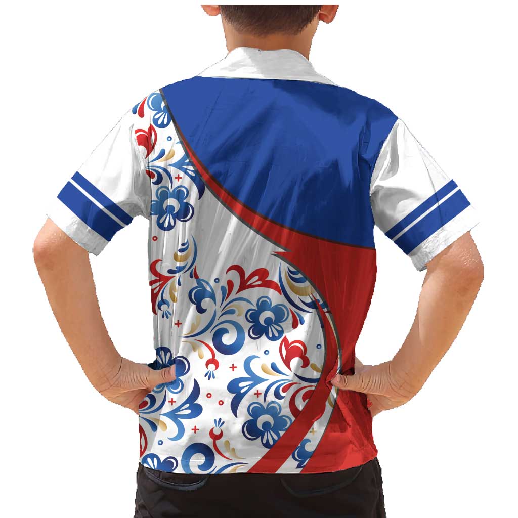 Matryoshka Doll Family Matching Mermaid Dress and Hawaiian Shirt Flag Color Style No2 - Wonder Print Shop