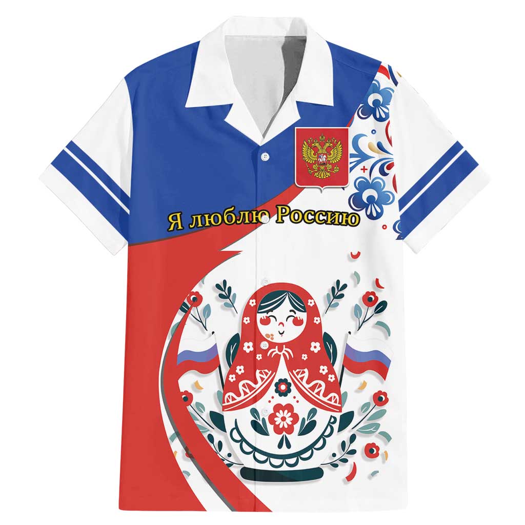 Matryoshka Doll Family Matching Mermaid Dress and Hawaiian Shirt Flag Color Style No2 - Wonder Print Shop