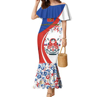 Matryoshka Doll Family Matching Mermaid Dress and Hawaiian Shirt Flag Color Style No2 - Wonder Print Shop