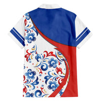 Matryoshka Doll Family Matching Off The Shoulder Long Sleeve Dress and Hawaiian Shirt Flag Color Style No2 - Wonder Print Shop