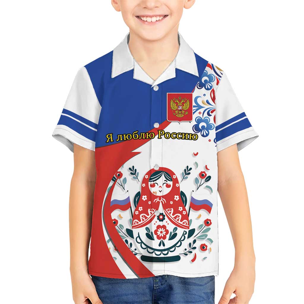 Matryoshka Doll Family Matching Puletasi and Hawaiian Shirt Flag Color Style No2 - Wonder Print Shop