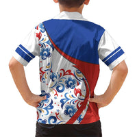 Matryoshka Doll Family Matching Short Sleeve Bodycon Dress and Hawaiian Shirt Flag Color Style No2 - Wonder Print Shop