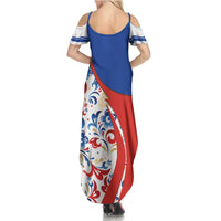 Matryoshka Doll Family Matching Summer Maxi Dress and Hawaiian Shirt Flag Color Style No2 - Wonder Print Shop