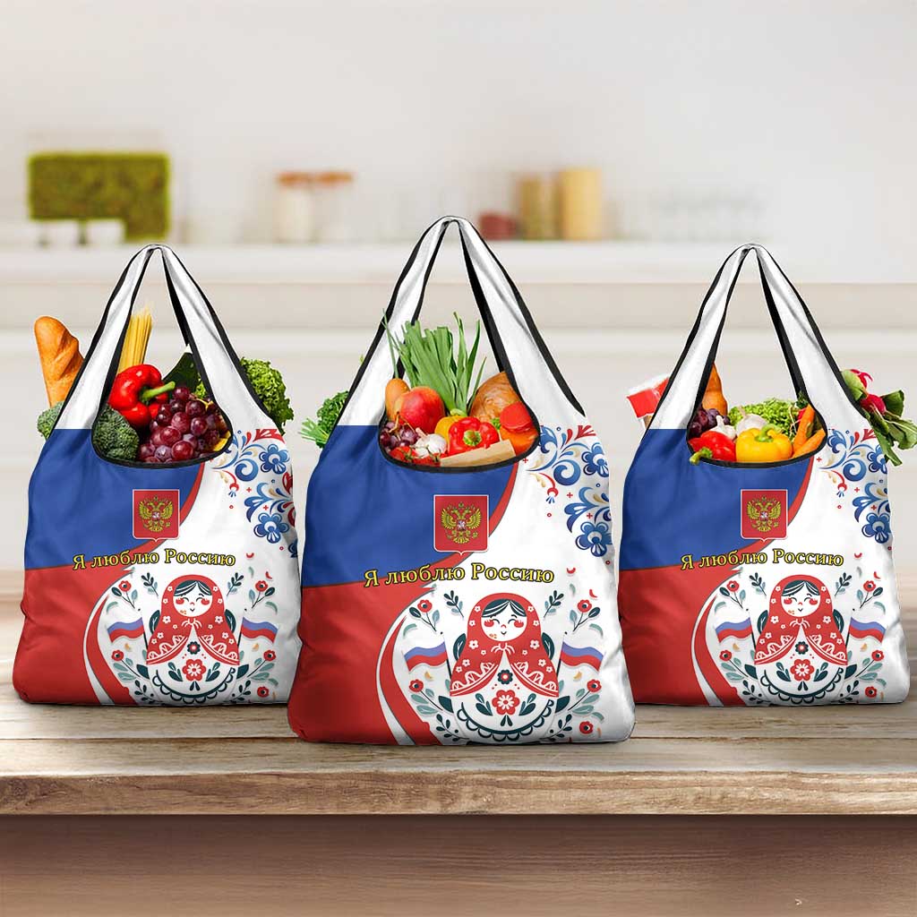 Matryoshka Doll Grocery Bag Flag Color Style No2 - Wonder Print Shop