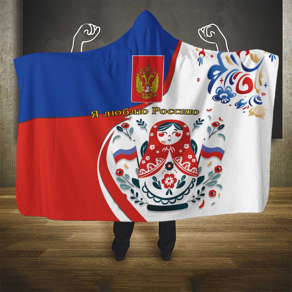 Matryoshka Doll Hooded Blanket Flag Color Style No2 - Wonder Print Shop