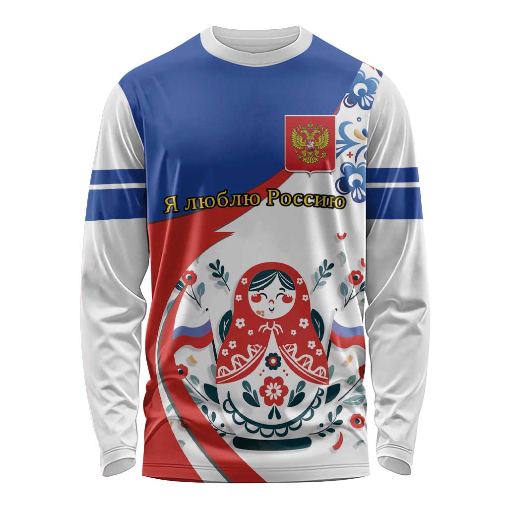 Matryoshka Doll Long Sleeve Shirt Flag Color Style No2 - Wonder Print Shop