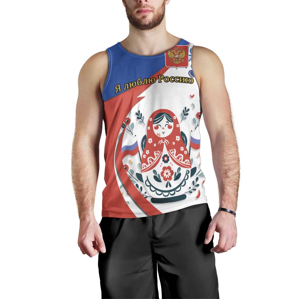Matryoshka Doll Men Tank Top Flag Color Style No2 - Wonder Print Shop