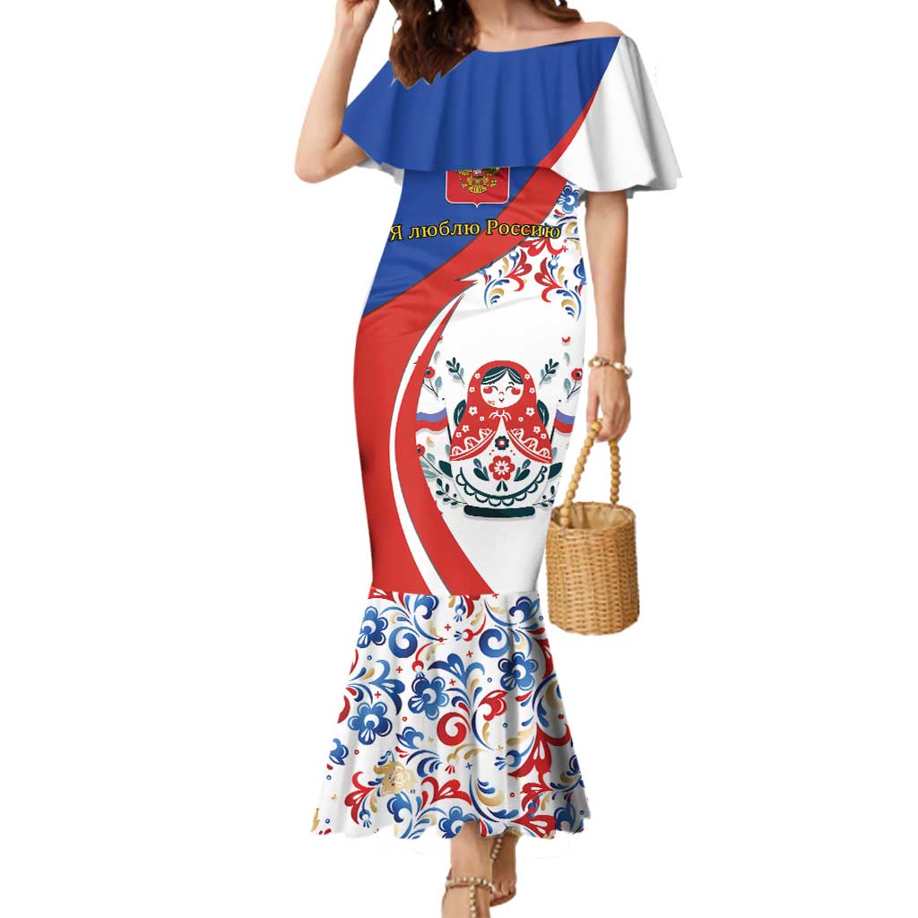 Matryoshka Doll Mermaid Dress Flag Color Style No2 - Wonder Print Shop