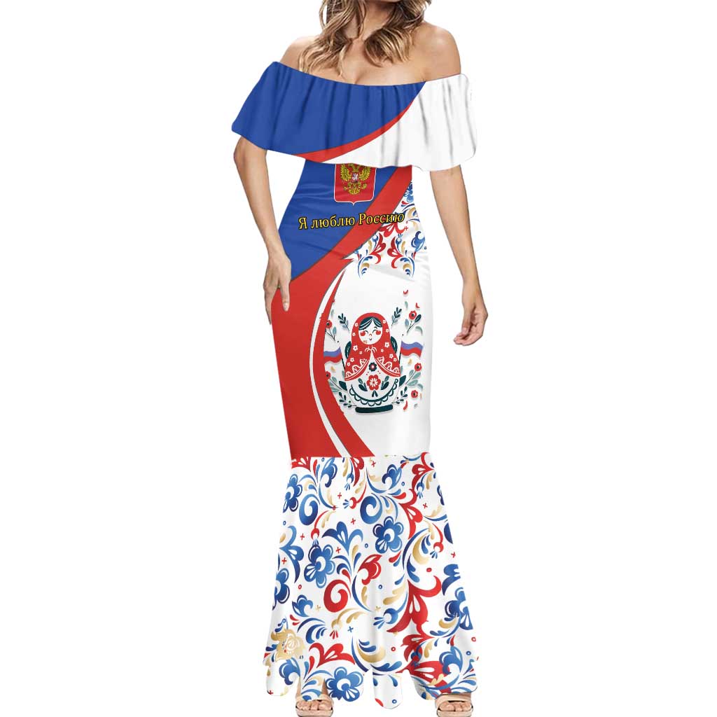Matryoshka Doll Mermaid Dress Flag Color Style No2 - Wonder Print Shop