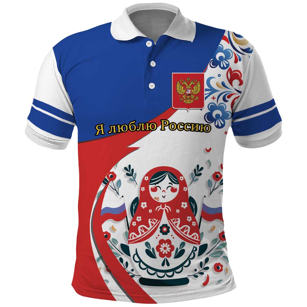 Matryoshka Doll Polo Shirt Flag Color Style No2 - Wonder Print Shop