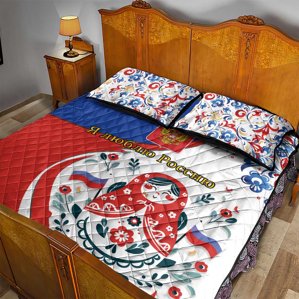 Matryoshka Doll Quilt Bed Set Flag Color Style No2 - Wonder Print Shop