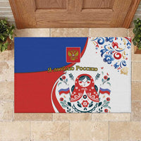 Matryoshka Doll Rubber Doormat Flag Color Style No2 - Wonder Print Shop