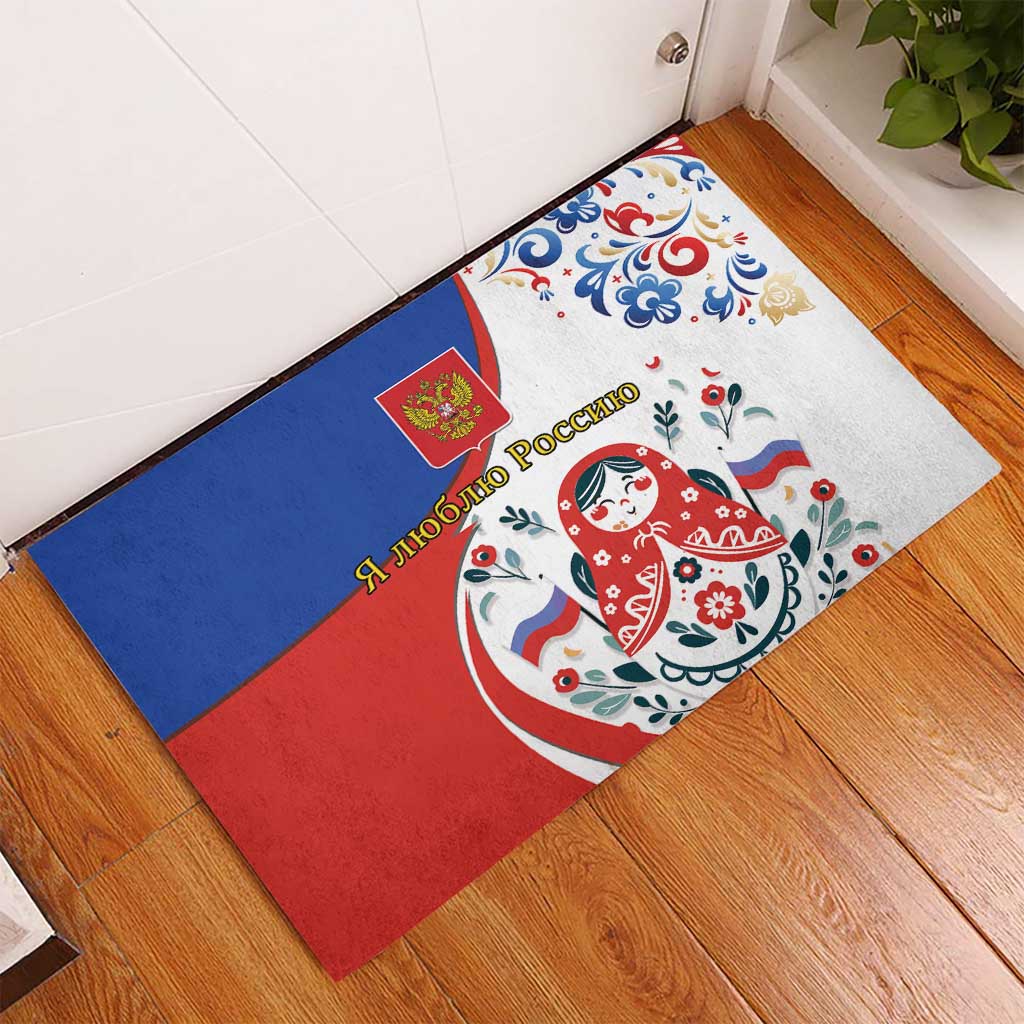 Matryoshka Doll Rubber Doormat Flag Color Style No2 - Wonder Print Shop