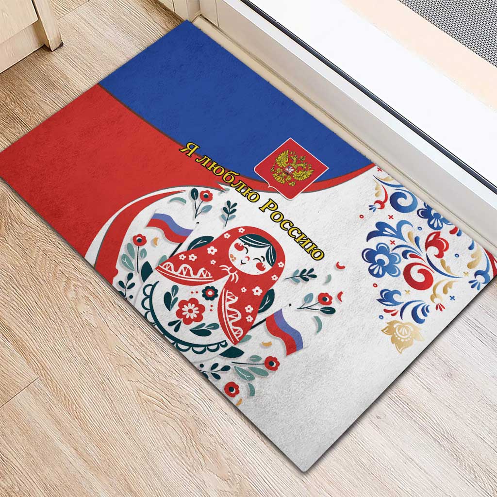 Matryoshka Doll Rubber Doormat Flag Color Style No2 - Wonder Print Shop