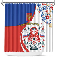 Matryoshka Doll Shower Curtain Flag Color Style No2 - Wonder Print Shop