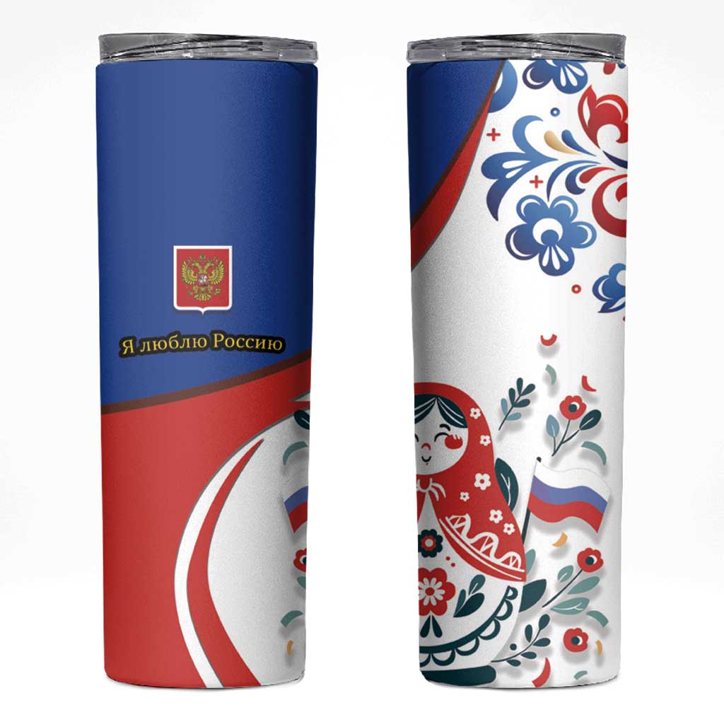Matryoshka Doll Skinny Tumbler Flag Color Style No2 - Wonder Print Shop