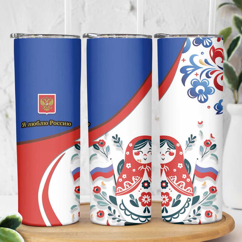 Matryoshka Doll Skinny Tumbler Flag Color Style No2 - Wonder Print Shop