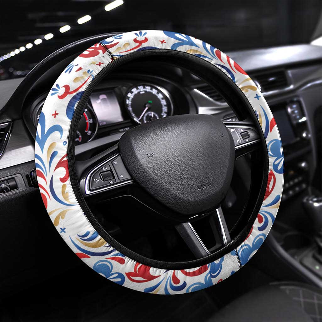 Matryoshka Doll Steering Wheel Cover Flag Color Style No2 - Wonder Print Shop