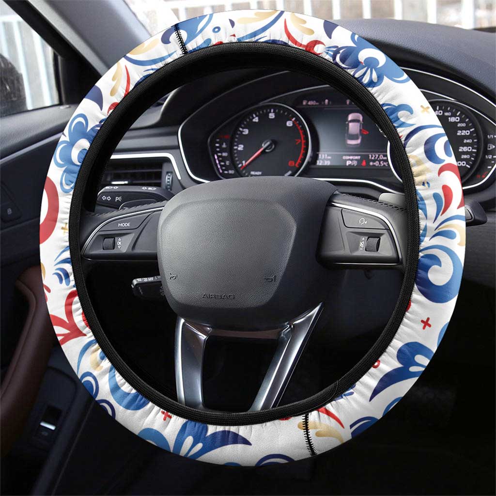 Matryoshka Doll Steering Wheel Cover Flag Color Style No2 - Wonder Print Shop
