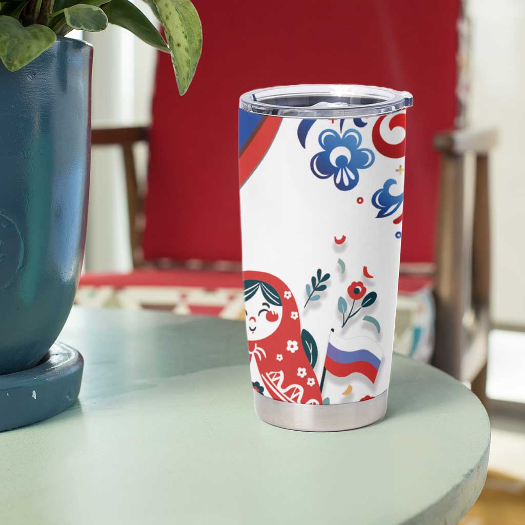Matryoshka Doll Tumbler Cup Flag Color Style No2 - Wonder Print Shop