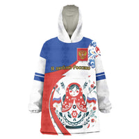 Matryoshka Doll Wearable Blanket Hoodie Flag Color Style No2 - Wonder Print Shop