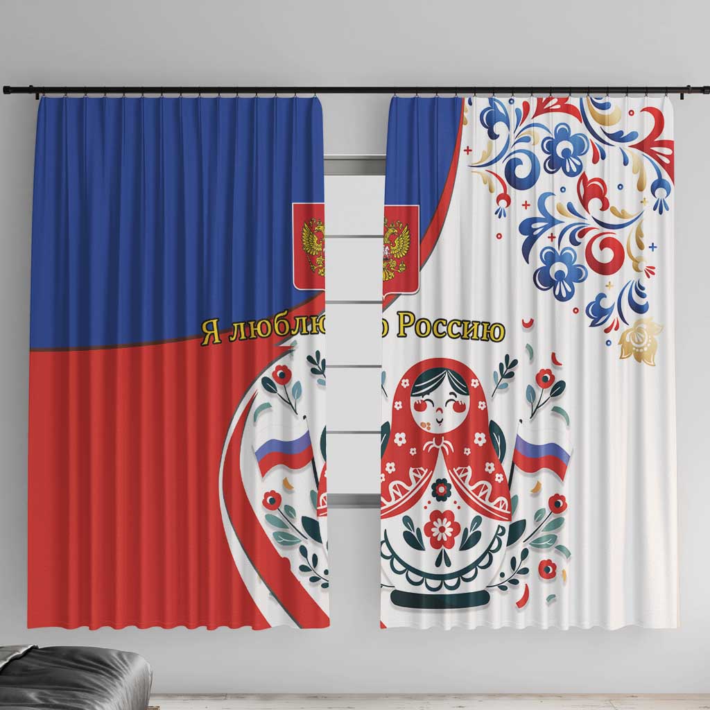 Matryoshka Doll Window Curtain Flag Color Style No2 - Wonder Print Shop